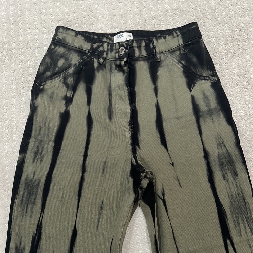 Green and Black Tie Dye Pant - Picture 2 of 9